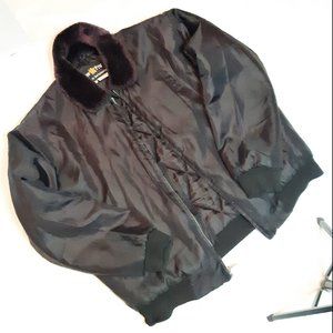 LawPro Police Bomber Black Classic Jacket Quartermaster Large EUC